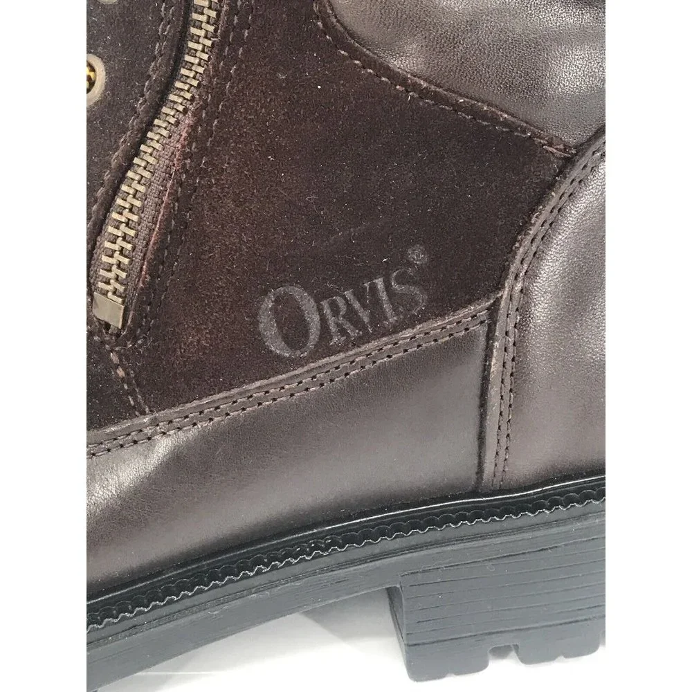 Orvis Boots Mens Size‎ 7 Brown Leather & Suede Lace Up & Zip Vintage Made Canada